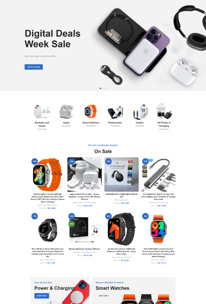 Electronics deals store