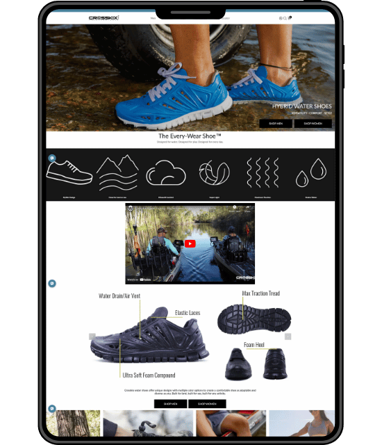 Footwear brand website