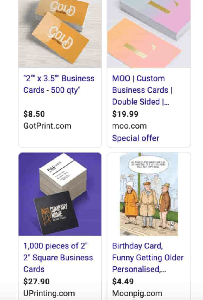 Google Shopping placements