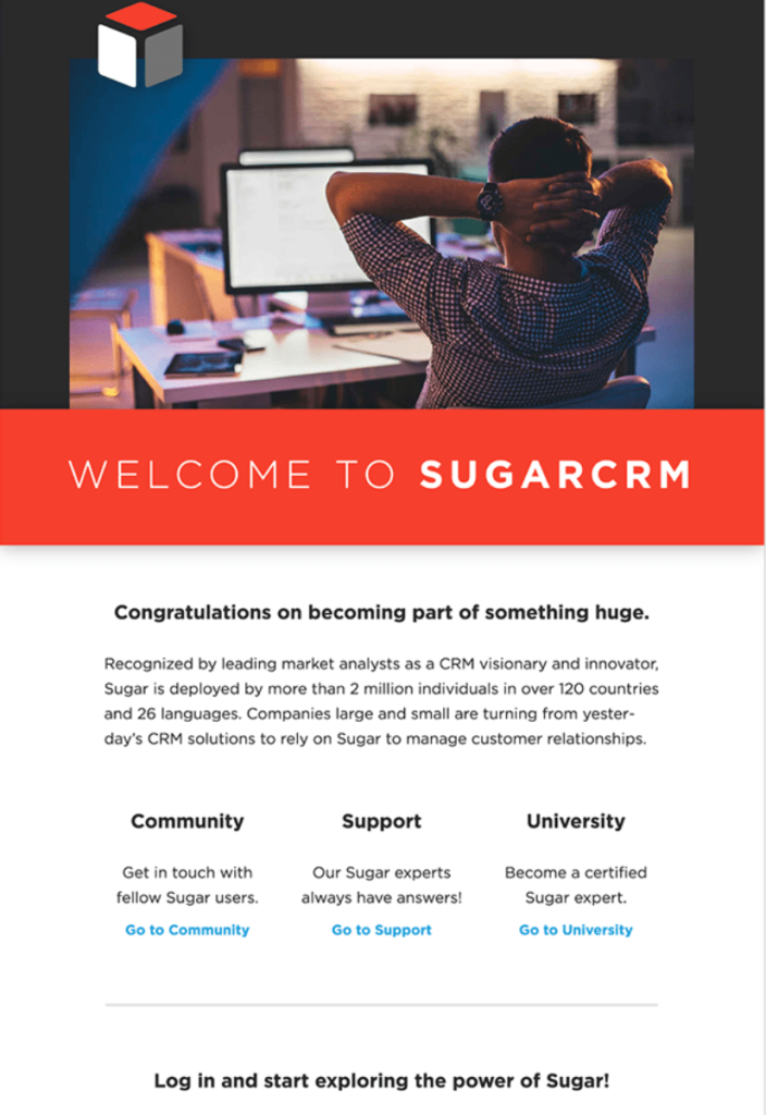 SaaS onboarding email